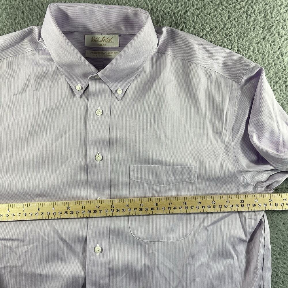 Roundtree Yorke Gold Label Shirt Mens 16.5 34 NWT Non Iron Cotton Dobby Dress - Picture 6 of 9
